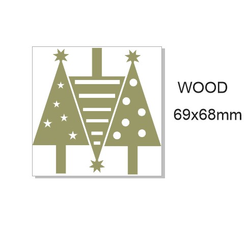 Christmas trees,WOOD. Set of 3. Min buy 3